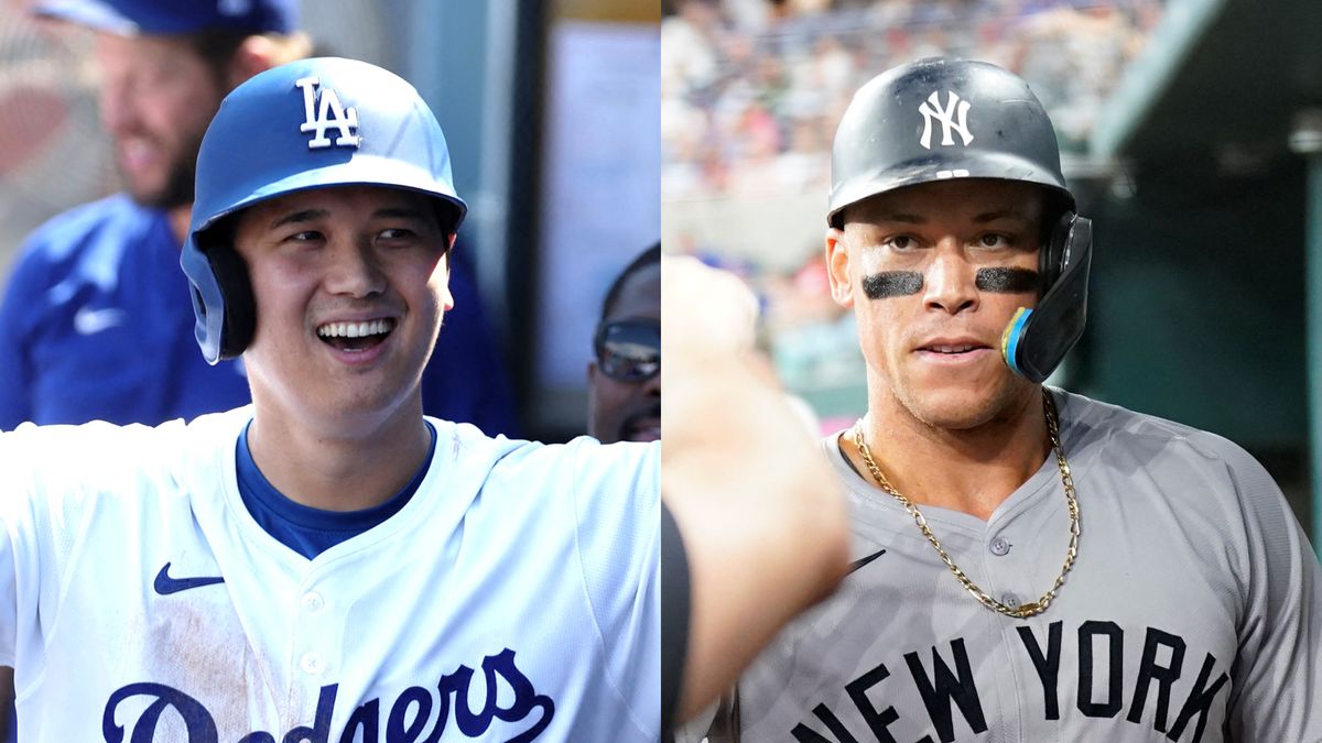 大谷翔平選手とアーロン・ジャッジ選手(写真：USA TODAY Sports/ロイター/アフロ)