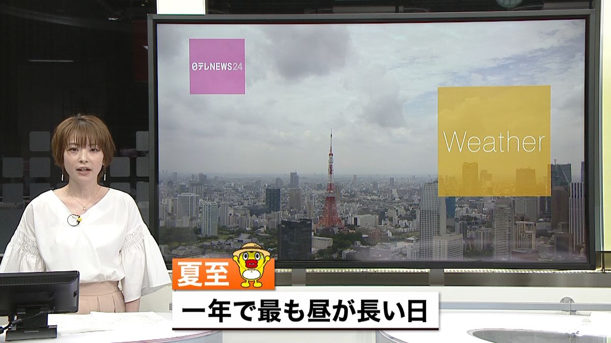 【天気】西日本～東北南部で梅雨の晴れ間