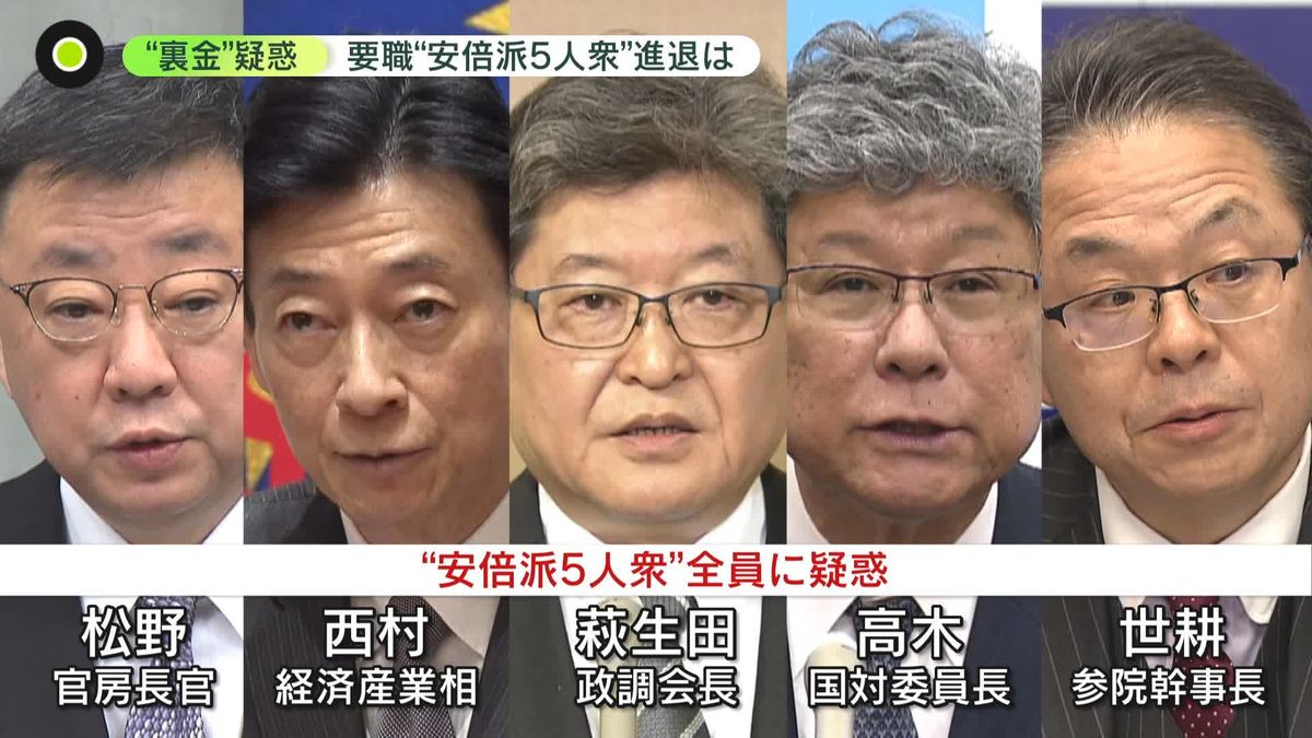 “裏金”疑惑　“安倍派5人衆”進退は…人事難航か　政権“大打撃”