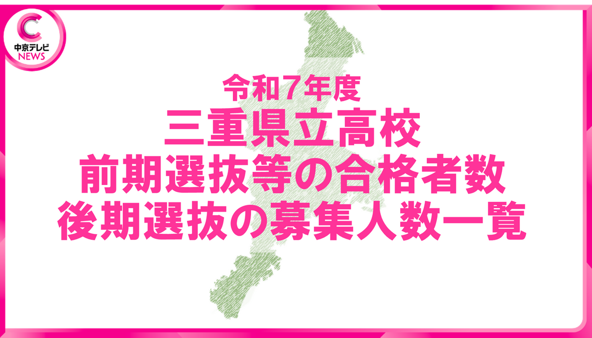 【学校別一覧掲載】全日制6,589人、県立高校後期選抜の募集人数を発表　三重県