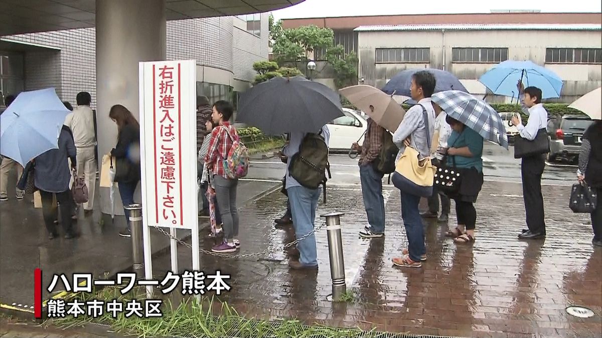 地震で休業　雇用保険などの相談７千件超え