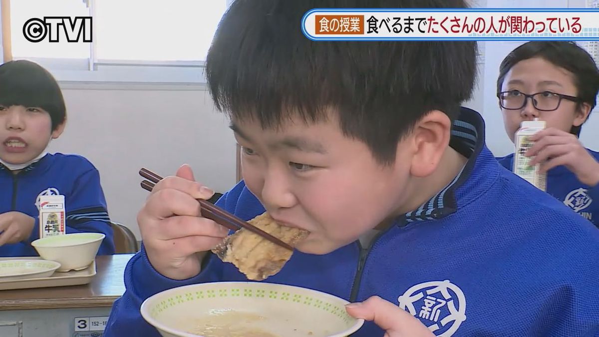 【給食を通じて食べ物の生産・流通学ぶ】盛岡市の小学校　岩手