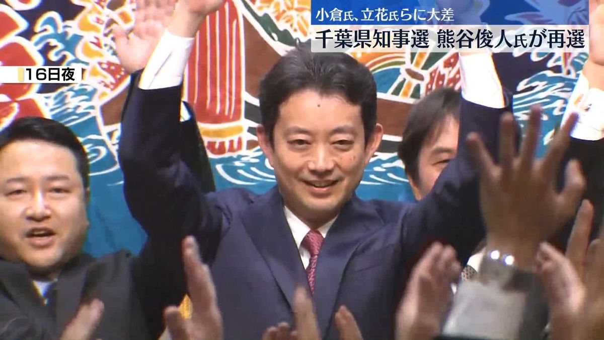 千葉県知事選　現職の熊谷俊人氏が再選