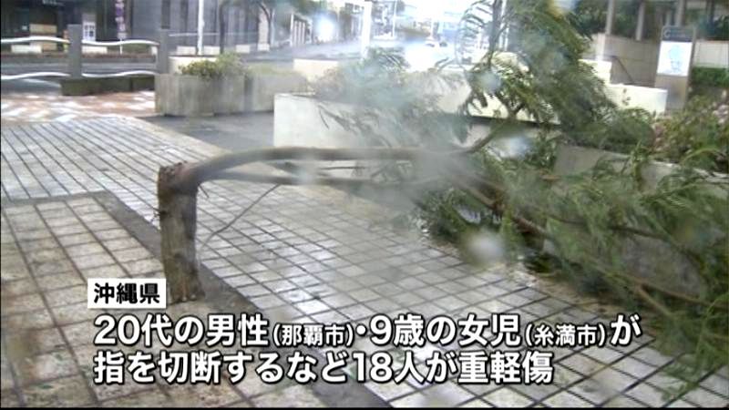 台風１９号　沖縄でケガ人や建物の被害も