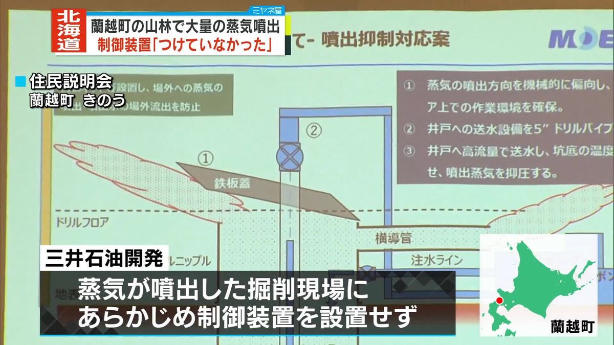 北海道“蒸気噴出”でヒ素検出　掘削会社“制御装置”取りつけず