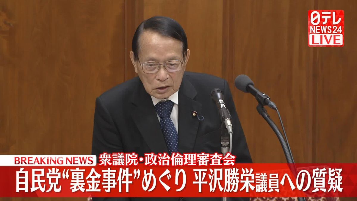 【動画】自民党“裏金事件”めぐる平沢勝栄議員への質疑　衆院・政倫審