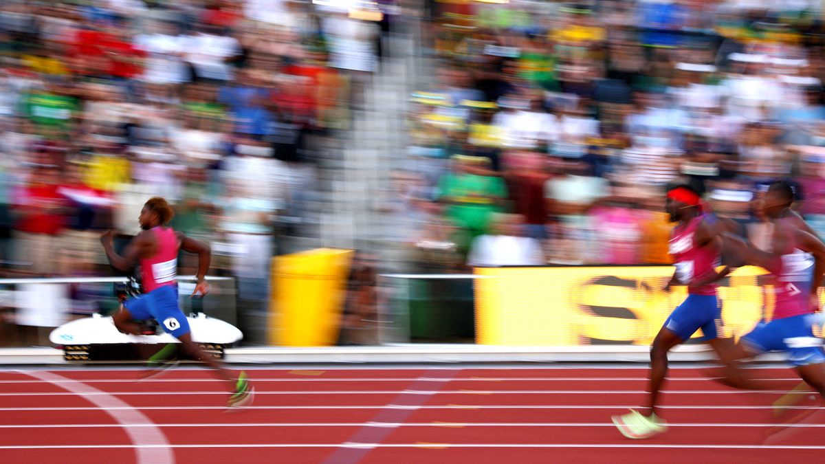 200mでぶっちぎりのレースを見せたライルズ選手(写真：ロイター/アフロ、撮影は2022年7月)