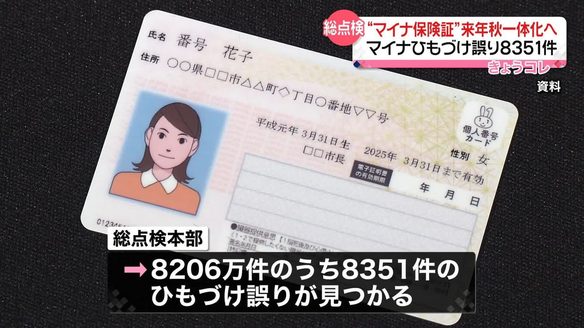 “マイナ保険証”来年秋に予定通り一体化へ