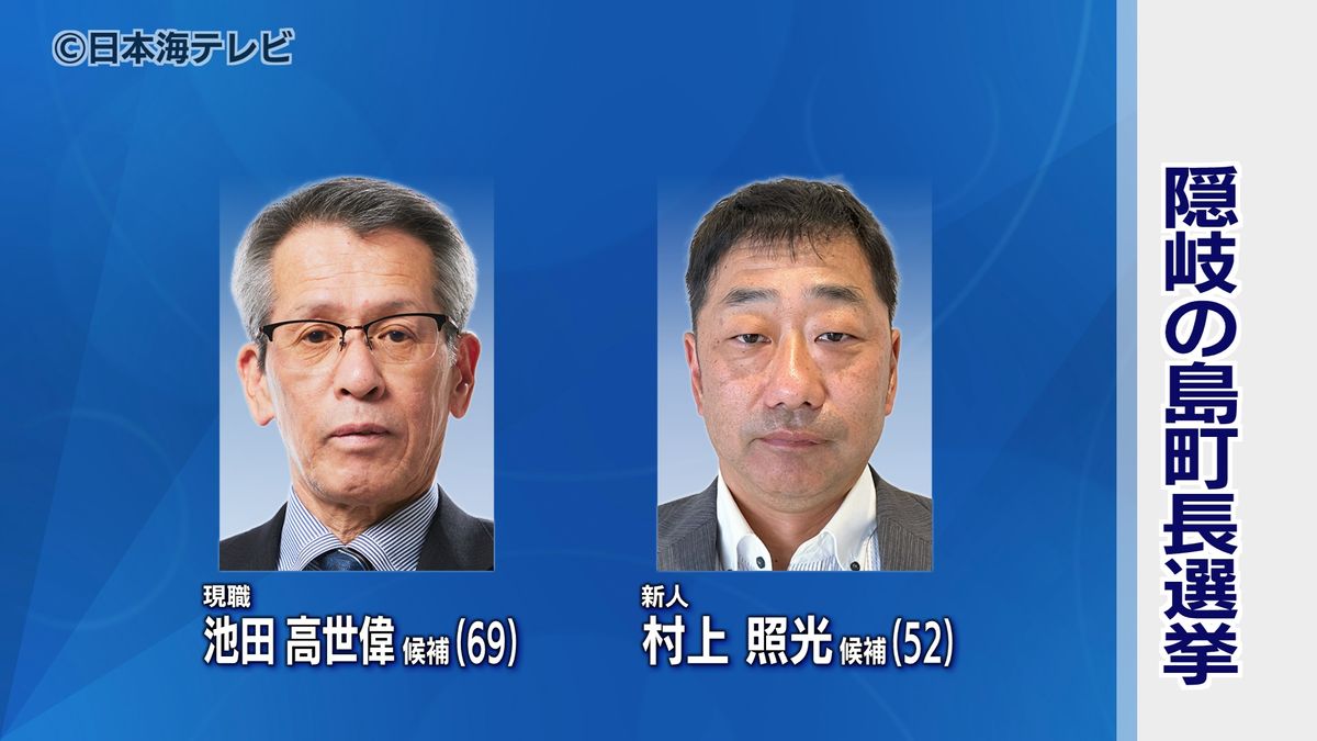 任期満了に伴う隠岐の島町長選挙　3期目を目指す現職と新人が立候補　島根県隠岐の島町