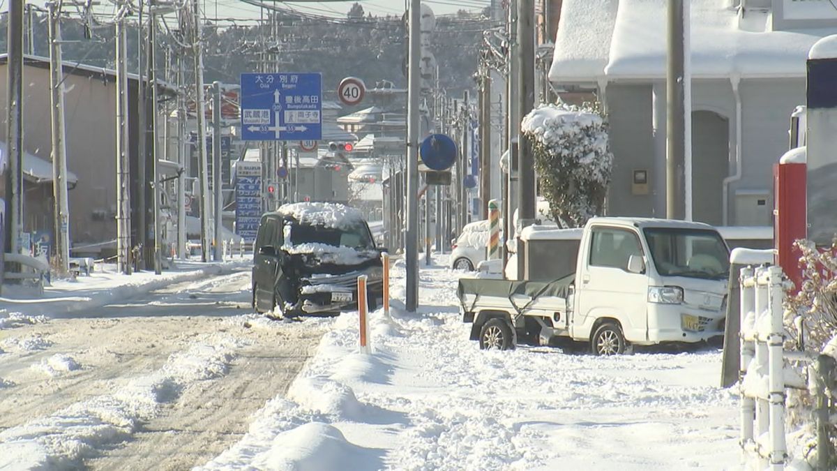 県内で積雪　大分空港は多くの便で欠航　大雪の恐れはなくなるも寒い一日に