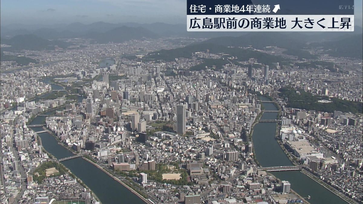 地価公示　広島駅前の商業地が大幅に上昇