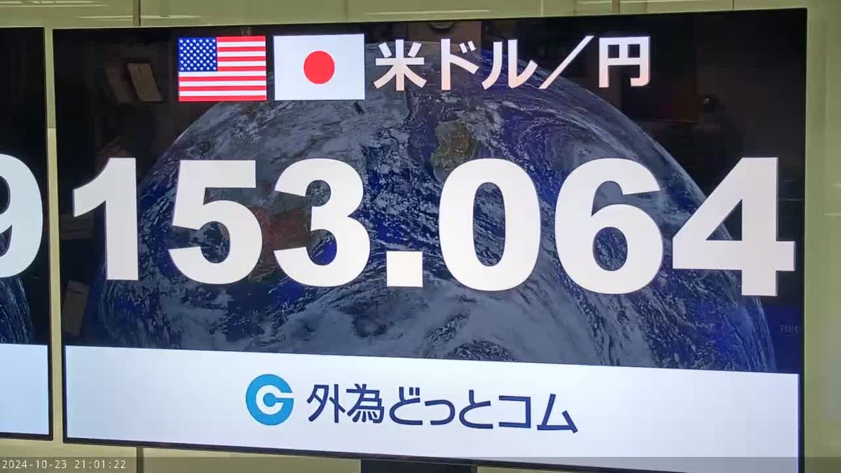 【速報】円安加速　約3か月ぶり1ドル＝153円台に