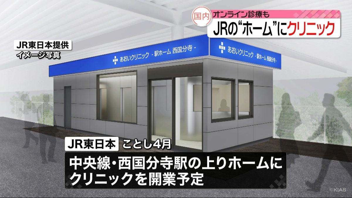 JR“ホーム”にクリニック　医師がオンライン診療