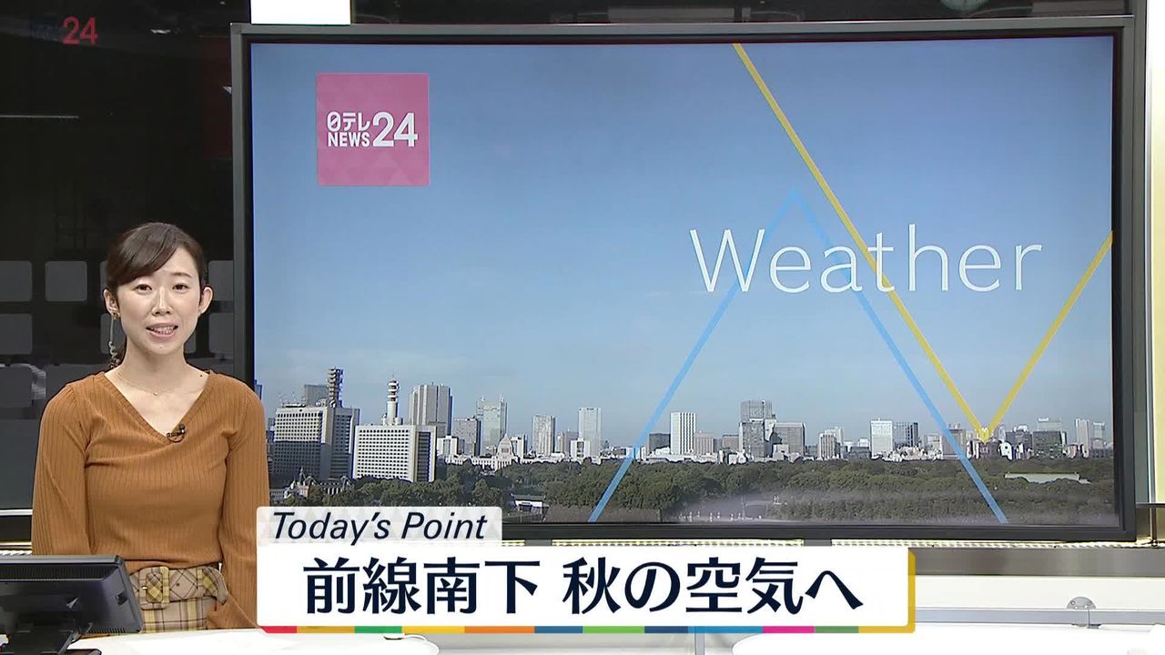 【天気】前線南下…北海道では雨・風強まる
