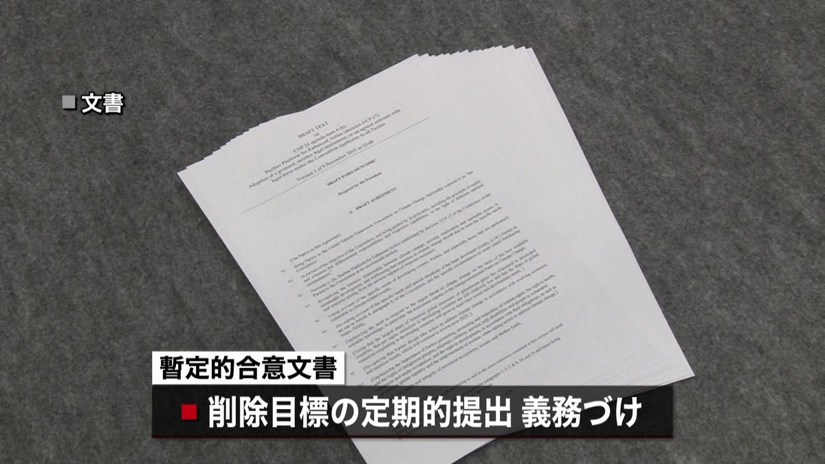 「ＣＯＰ２１」暫定合意文書を発表