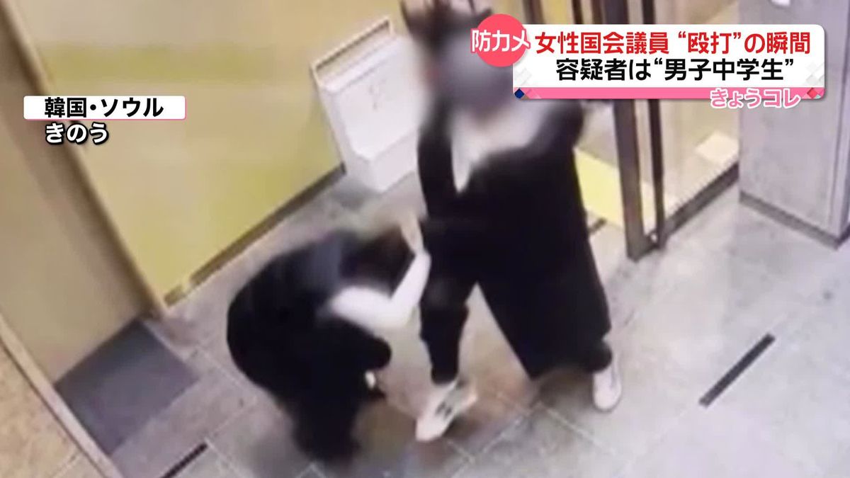 女性国会議員　“殴打”の瞬間　容疑者は“男子中学生”　韓国