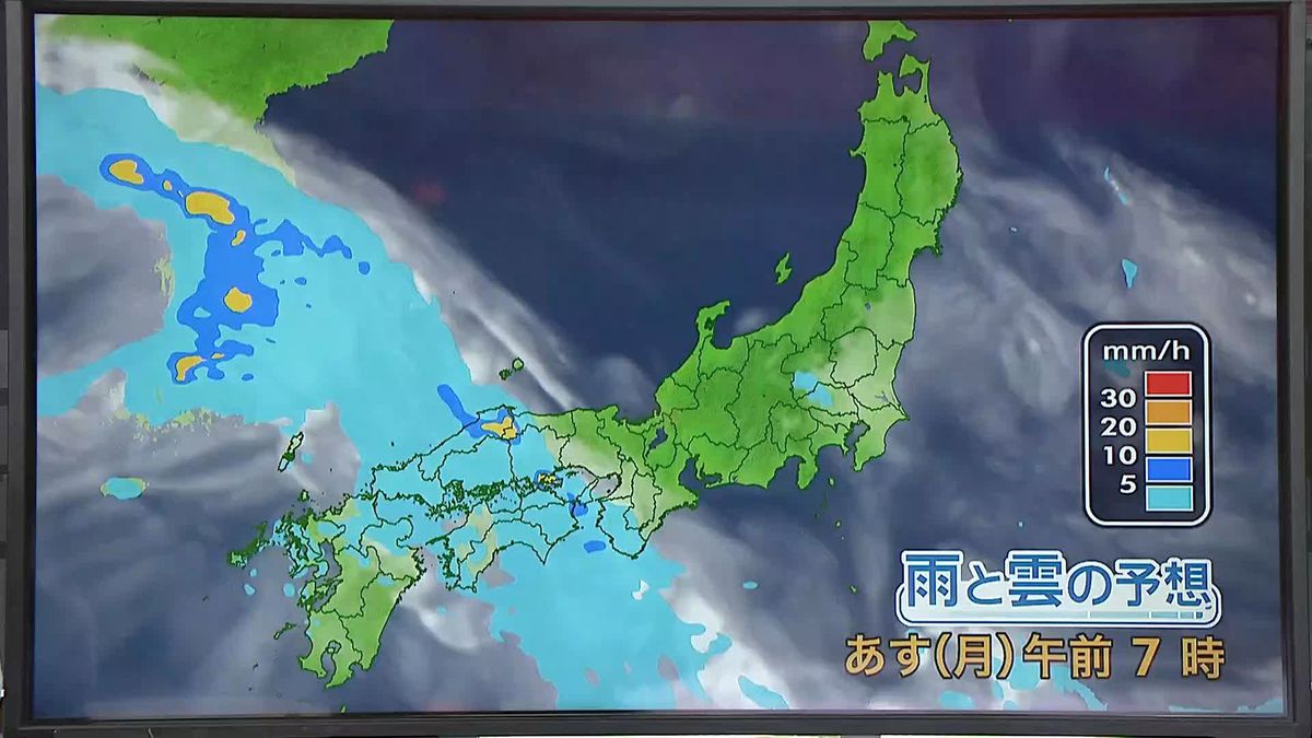 【天気】西日本を中心に雨、雷伴う所も　東・北日本は雲多いが晴れ間が広がる見込み