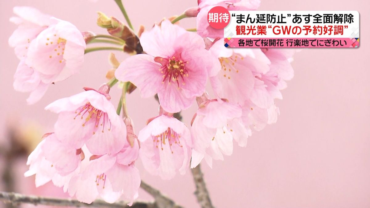 まん延防止22日から全面解除　各地で桜開花…行楽地では“にぎわい”