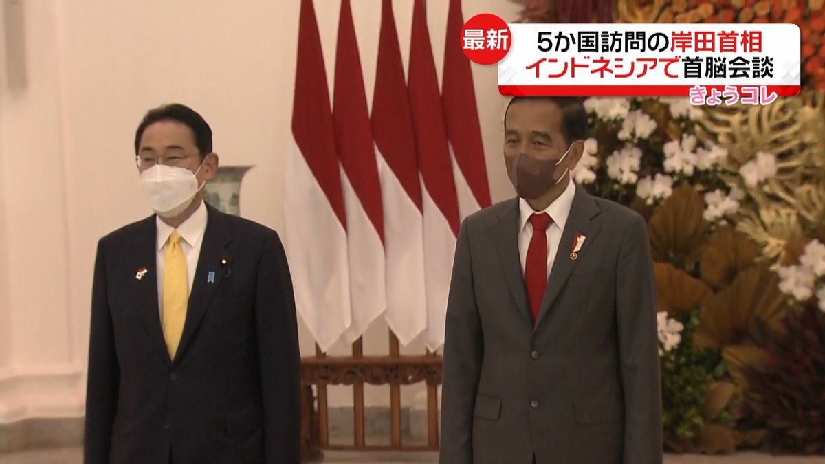 5か国訪問の岸田総理、インドネシアで首脳会談