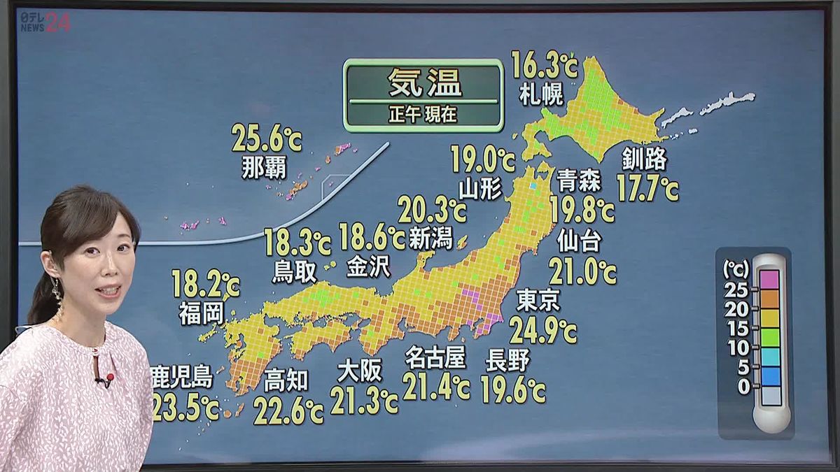 【天気】西・東日本で広く秋晴れ　北日本は大気の状態が不安定に