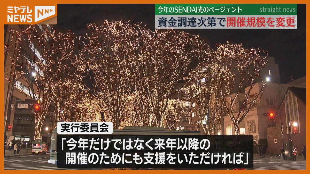 ＜SENDAI光のページェント＞クラファン達成具合で開催規模変更へ　クラファン9月に実施（仙台市）