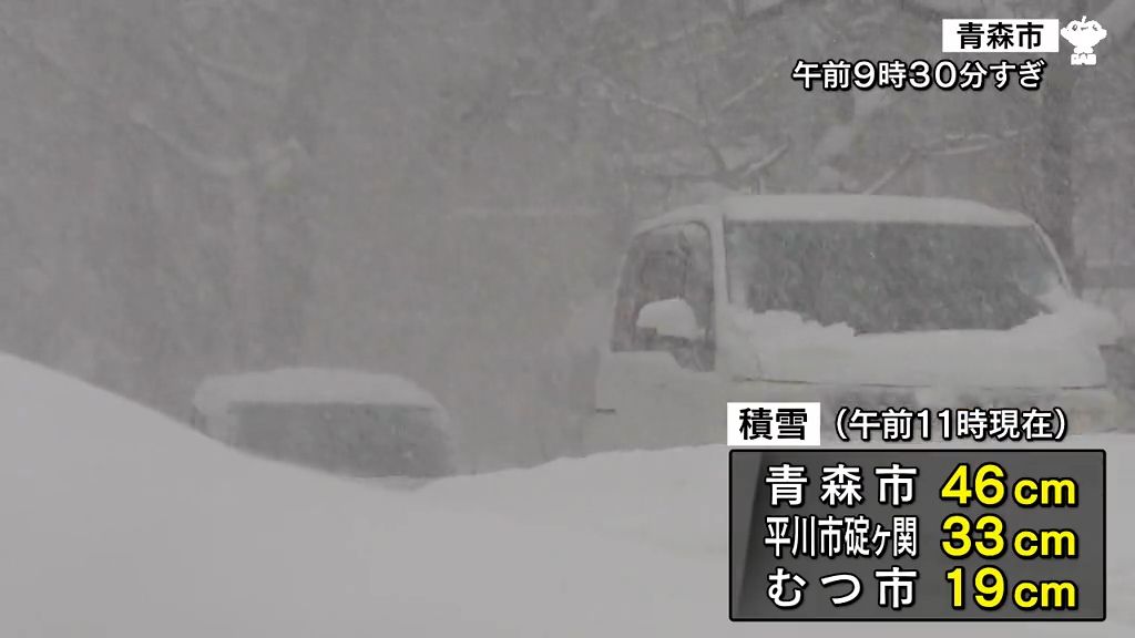 雪かきにうんざり…「早く春が来て欲しい」　青森市の積雪40cm超