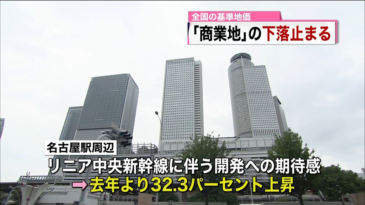 「基準地価」発表　名古屋駅周辺で最も上昇
