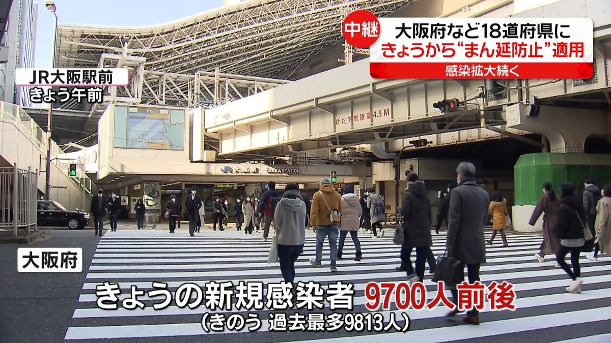 大阪　きょう9700人前後感染の見通し