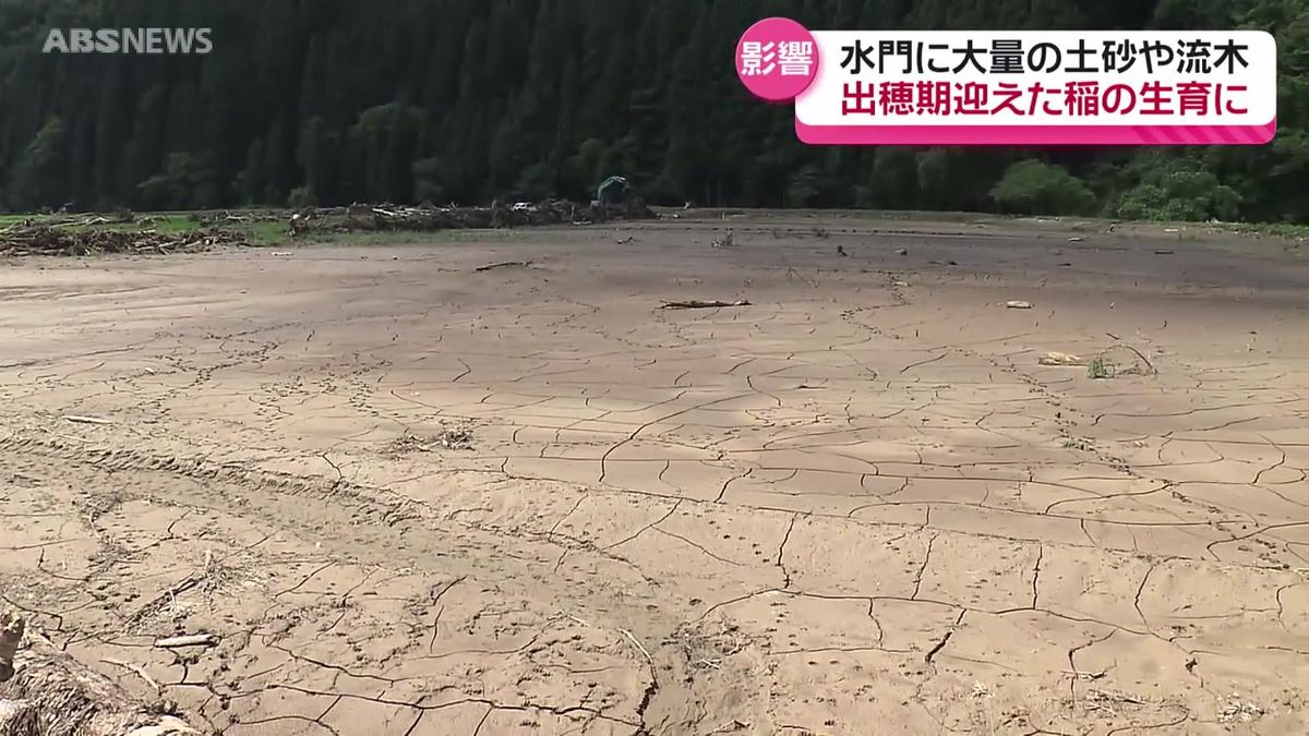 大雨被害の上小阿仁村　農地に土砂流入　水門が開かず…農業にも影響