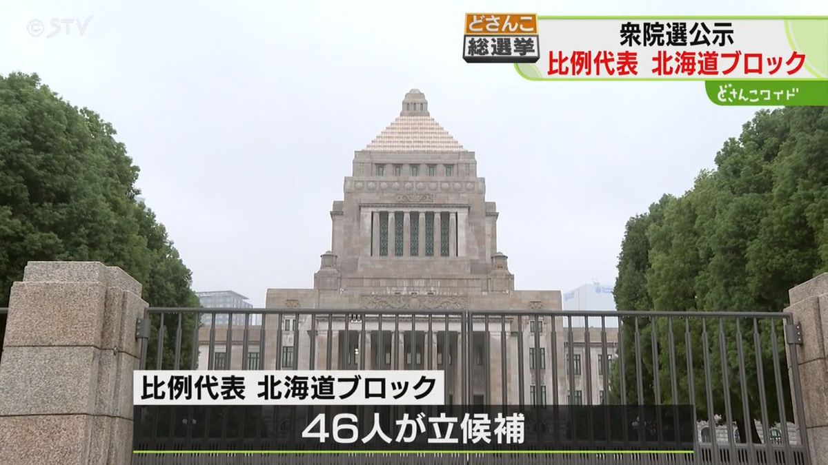 比例代表北海道ブロック定数８　全員見せます立候補者４６人　第５０回衆院選きょう公示