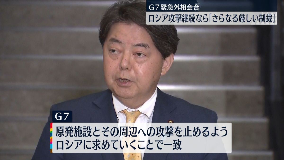 G7が緊急外相会合　ロシアが攻撃をやめなければ“さらなる厳しい制裁”