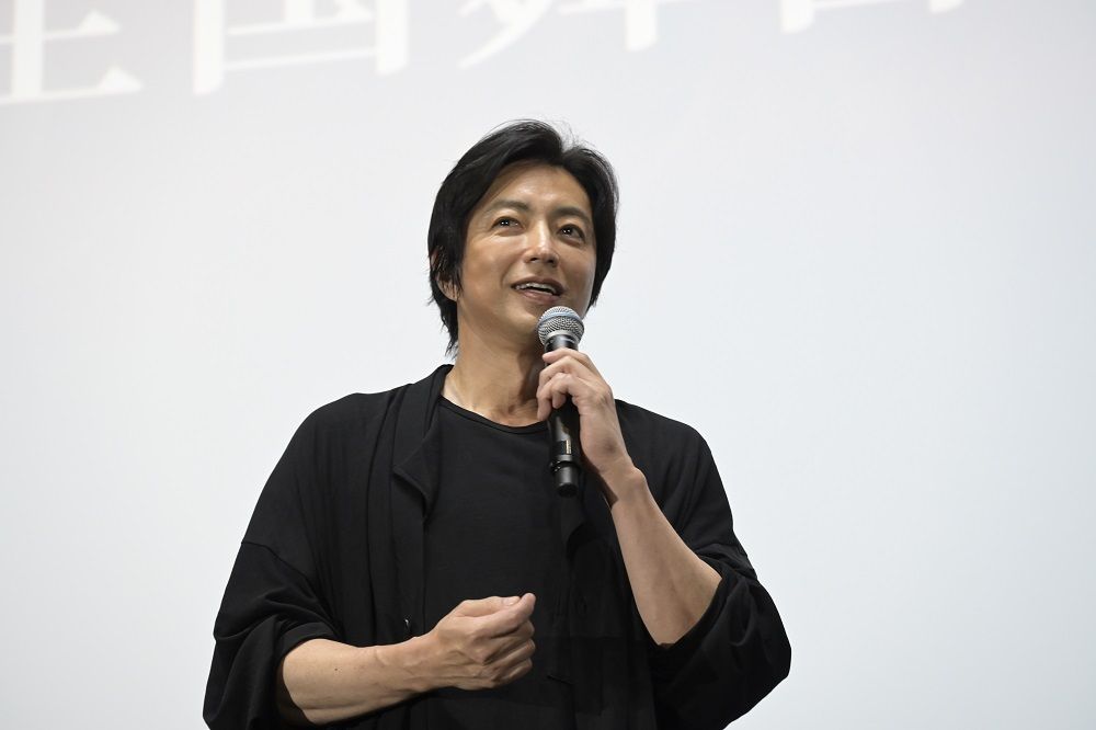 舞台挨拶に登場した大沢たかおさん　（c）原泰久／集英社 （c）2023映画「キングダム」製作委員会