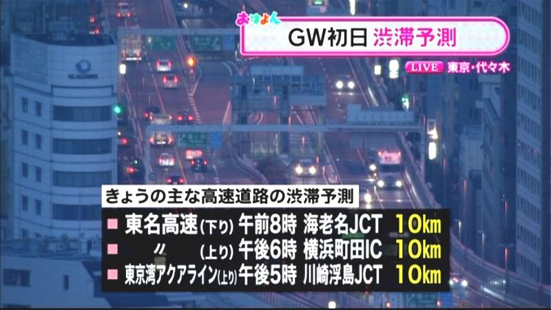 ＧＷ初日　高速道路の渋滞予測は？