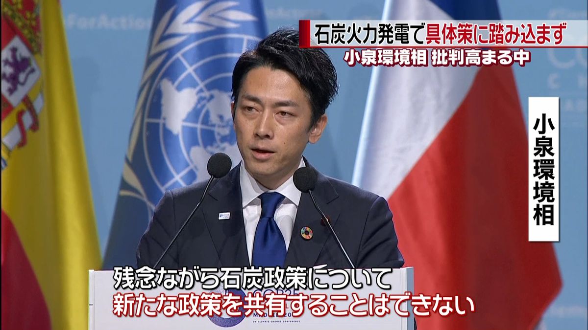 小泉環境相“石炭火力抑制”に踏み込まず