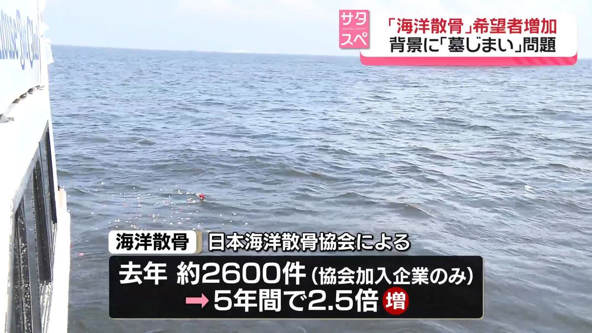 遺骨を海に…「海洋散骨」増加　背景に「墓じまい」問題　納骨の形の多様化も