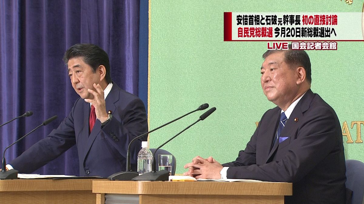 安倍首相ｖｓ石破元幹事長　初の直接討論