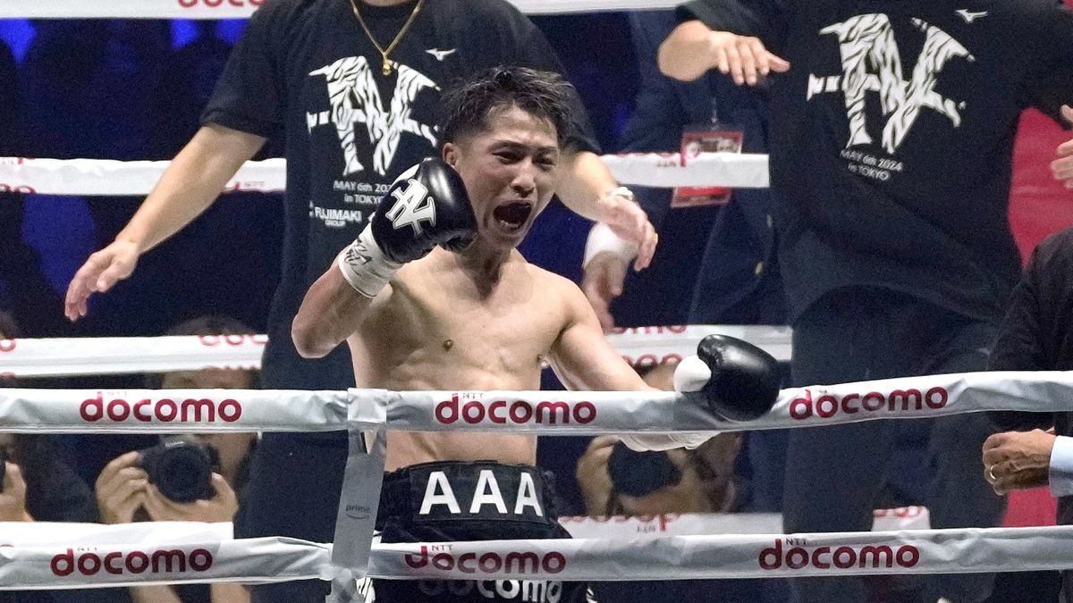 ルイス・ネリ選手を6回TKOで破った井上尚弥選手(写真：AP/アフロ)
