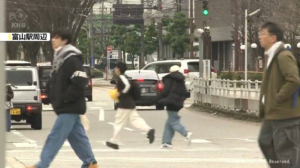 小寒の富山県内　雲が多いながら晴れ間が出たところも