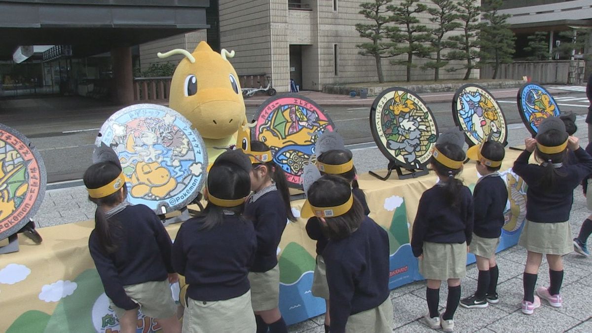 県内6市町の“ポケふた”登場　マンホールに人気のポケモン描く　新幹線開業による観光誘客図る