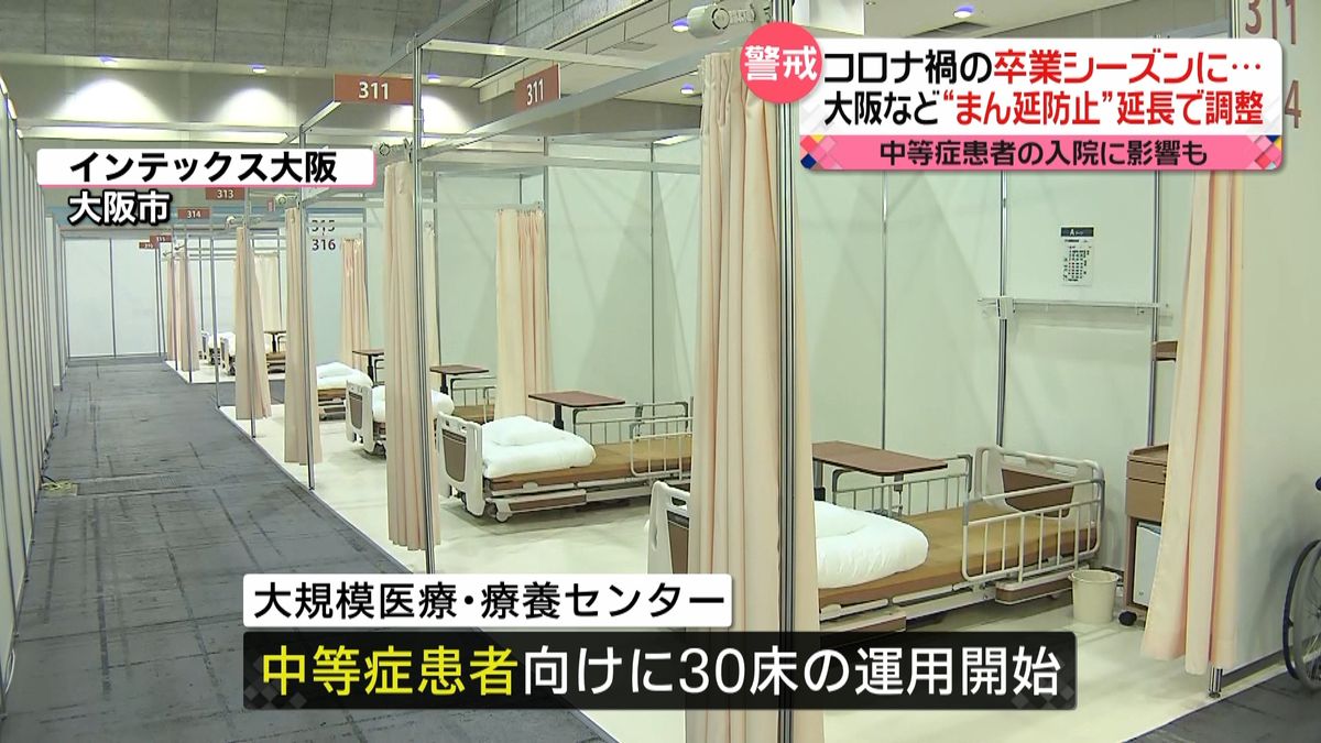 大阪など“まん延防止”延長で調整　医療ひっ迫…中等症患者の入院に影響も