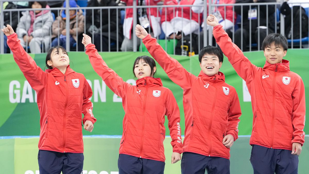 【ユース五輪】ショートトラック混合団体リレーで日本が銅メダル獲得　今大会5つ目のメダル