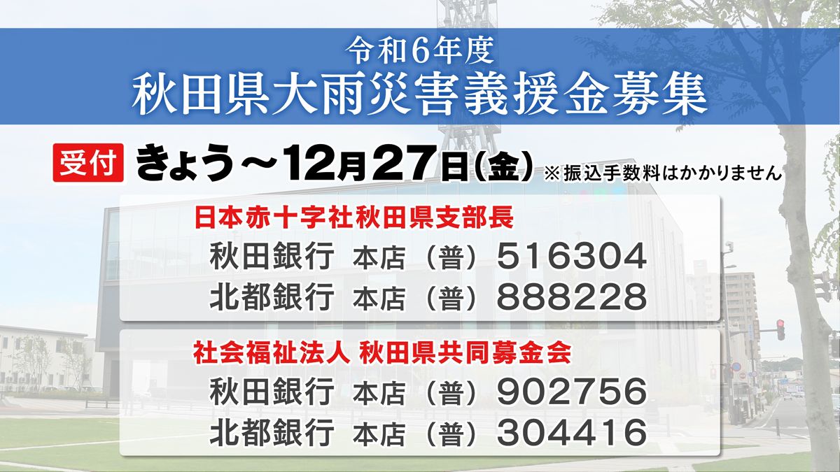 大雨で被災者の生活支援へ　義援金の募集が始まる