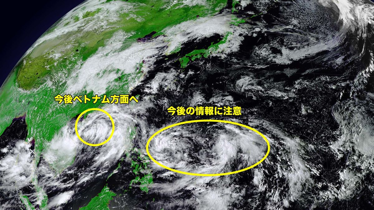 日本の南で新たな台風発生か