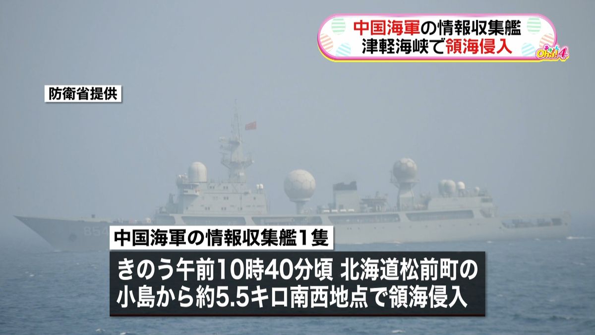 中国海軍の情報収集艦、日本の領海に侵入