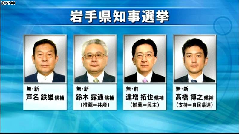 岩手県知事選と岩手県議選、投票始まる