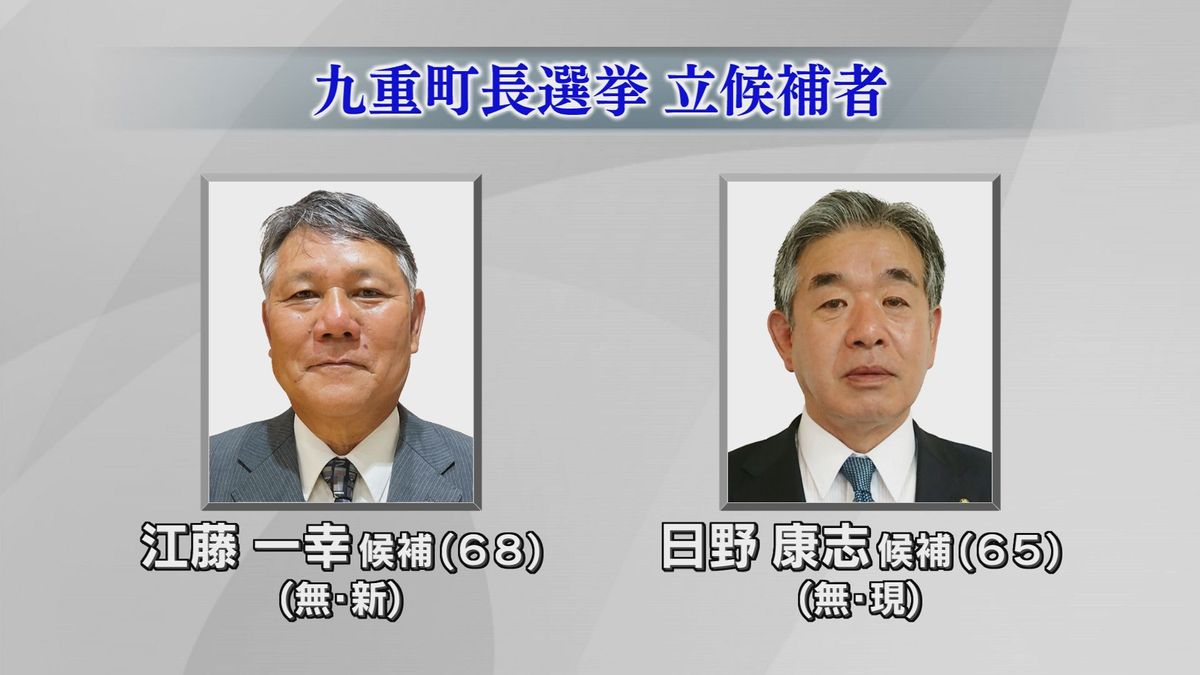 8年ぶりの選挙戦「九重町長選挙」告示　現職と新人が立候補　投・開票は6日