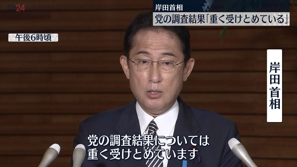岸田首相　党の調査結果「重く受けとめている」