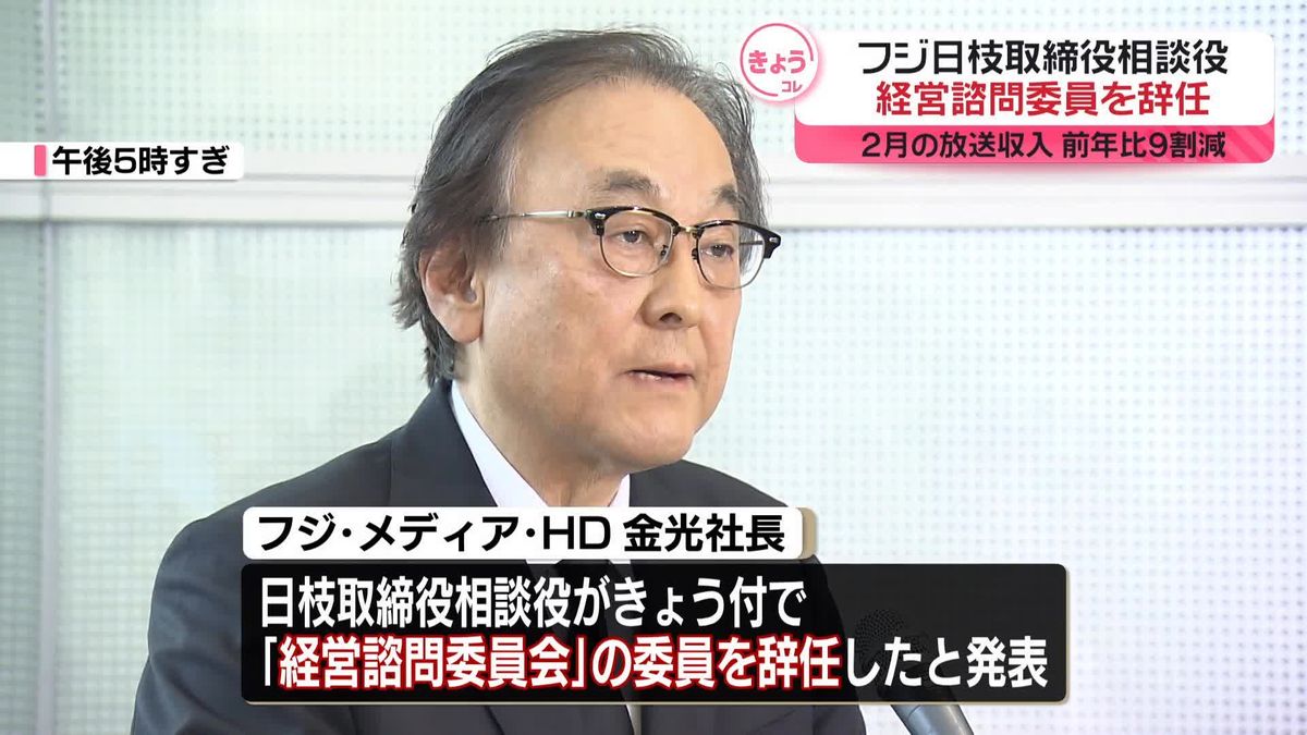 フジ日枝氏「経営諮問委員」を辞任　2月の放送収入は前年比9割減