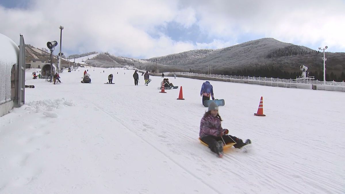 暖かさで雪が解け…2日間臨時休業のスキー場は寒さ歓迎　営業再開　大分