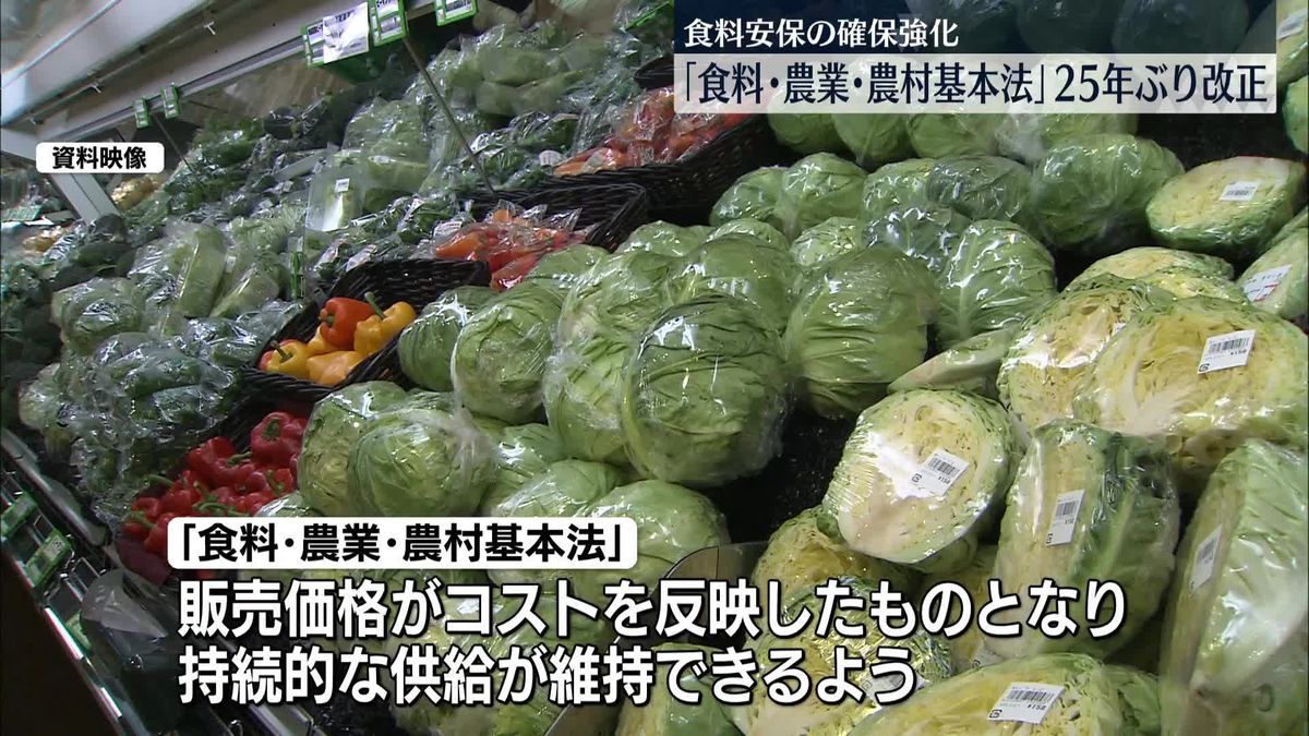 “農政の憲法”「食料・農業・農村基本法」25年ぶり改正　食料安全保障の確保強化へ